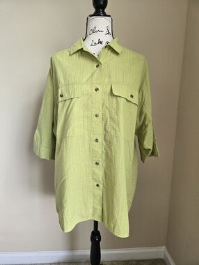 Everlane Tour Shirt Womens S Oversized Cotton Lightweight Micro Plaid